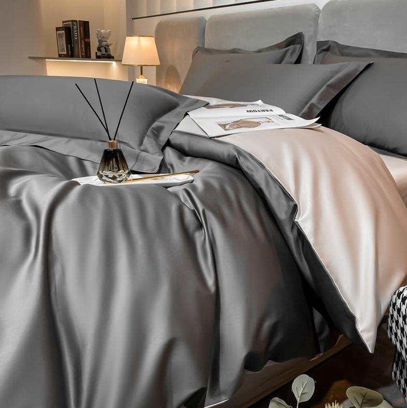 Class A 200 Thread Count Long Staple Cotton Four Piece Set Pure Cotton Bed Sheet Quilt Cover Four Seasons Light Luxury Nantong Bedding
