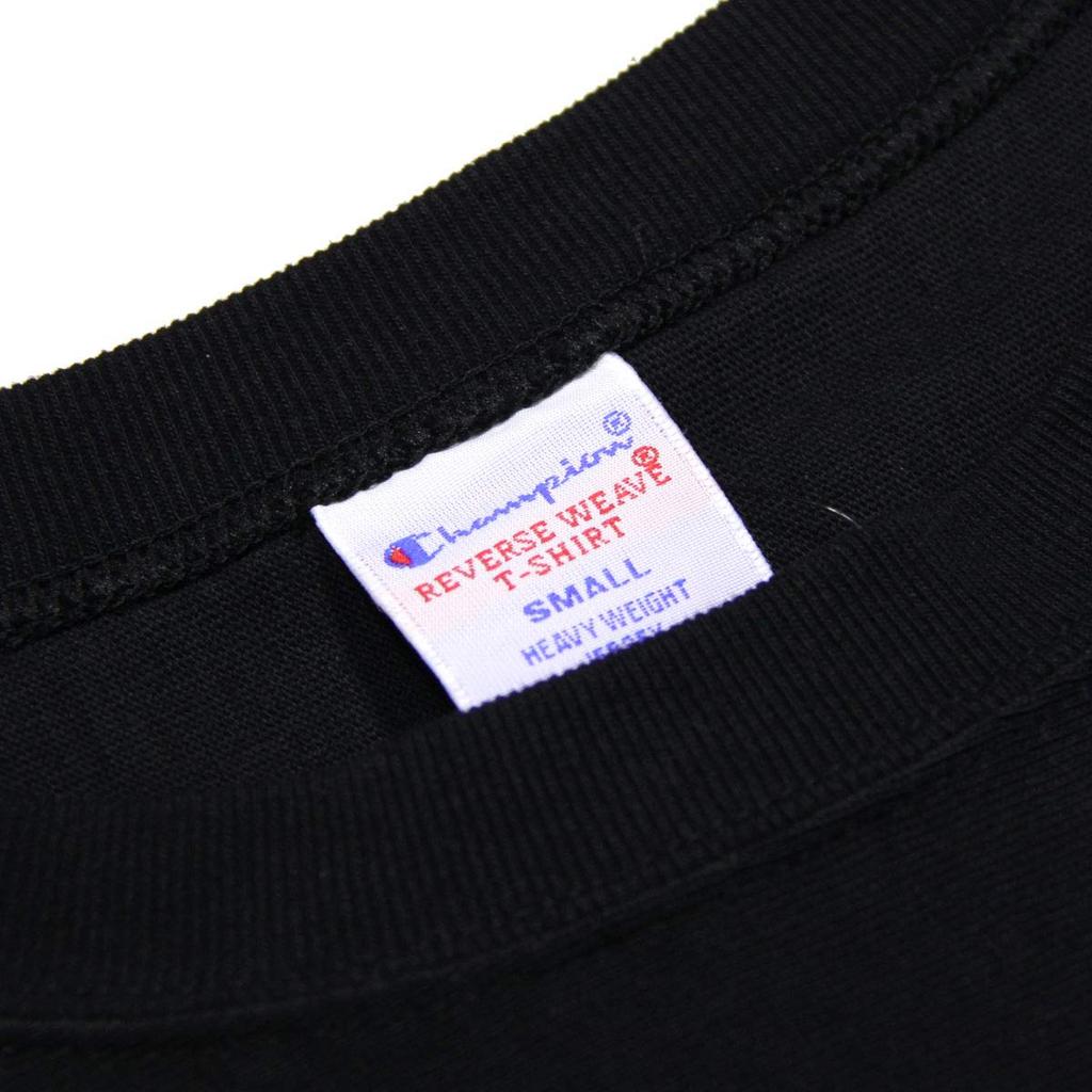 Short Sleeve Cotton Standard Short Sleeve with Pocket Reverse Short Sleeve Pocket Black M [Champion] 100% 9.4oz T-Shirt Weave(R) T-Shirt Men's C3-P318