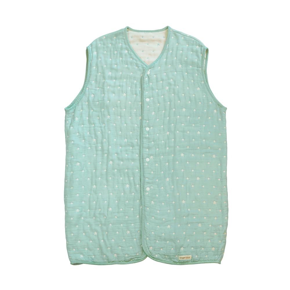 AngeloLux Gauze Sleeper for Babies and Newborns In Mint Sizes Cm (Made Japan, 6-Layer) Blue, 130-160