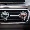 Gothic Auto Accessories Skull Car Vent Clips, Metal Head Air Essential Oil Diffuser for Freshener Charm, Halloween Interior Accessory Men Women Retro