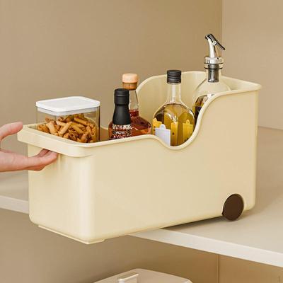 Rolling Storage Box Gewürzhalter mit Rollen Cosmetic Organizer Bin für Schrank