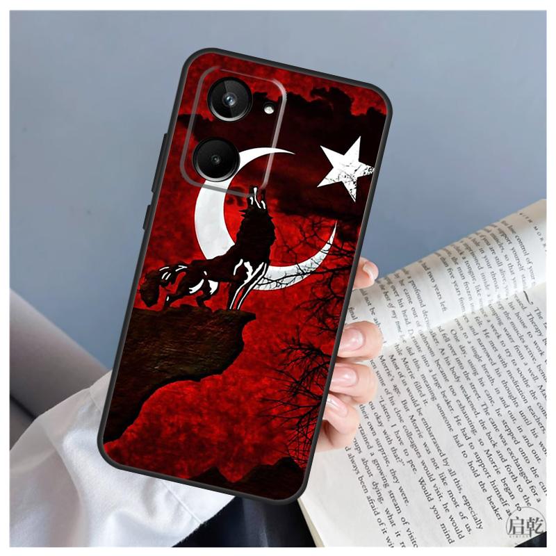 Turkey Turkish Flag For Realme C71 C55 C75 C67 C63 C51 C61 C53 C35 C65 11 12 13 14 15 Pro Plus GT6 GT7 Pro Case