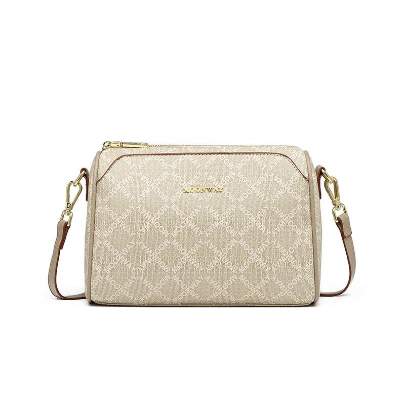 New women's bag retro fashion versatile small square bag pillow bag rhombus printing single shoulder oblique span bag