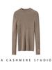 Autumn/Winter 2025 Women's Slim-Fit Striped Cashmere Embroidered Knit Top