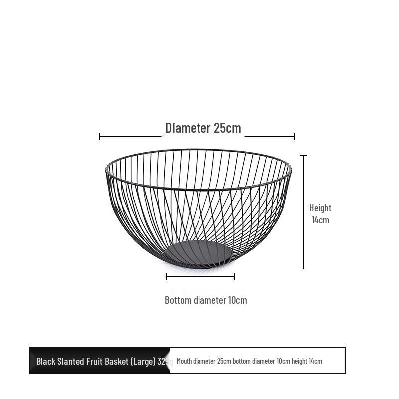 Coș Decorativ din Fier Forjat pentru Fructe și Gustări pentru Living
