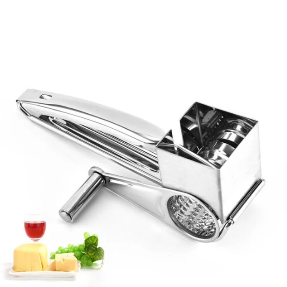 304 Stainless Steel Cheese Grater with 3 cutters Household Kitchen Hand Rotation Creative for cheese nut baking tools