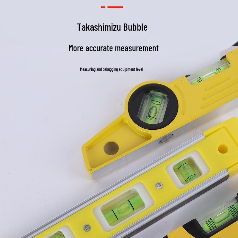 High-Precision Magnetic Mini Spirit Level, Durable Aluminum & Cast Iron, Drop-Resistant, Industrial Grade