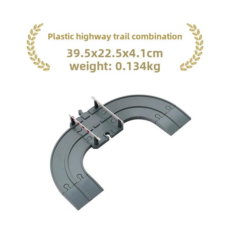 Wooden Train Tracks Beech Wood Road Bridge Railway Accessories Fit for Brand Wooden Tracks Toys for Children Birthday Gifts