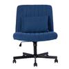 Modern Home Office – Height-Adjustable Swivel Chair without Armrests with Quiet Casters & Cushion – Elegant Fabric Chair for Study & Living Room