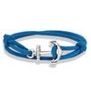 Nautical Men Anchor Bracelet Handmade Adjustable Surfering Rope Braslet Unfading 3mm Thin String Braclet Homme