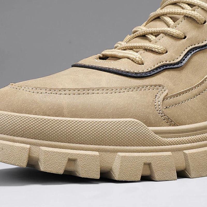 Men Casual Sneakers Fashion High Quality Men Ankle Boots Platform High-top Sports Shoes Comfortable Non-slip Men Boots Big Size