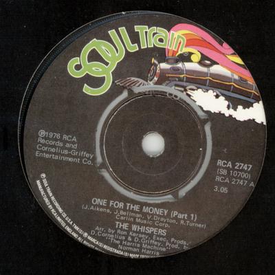 7inch Record WHISPERS - One For The Money RCA2747 Soul Train 1976 UK Soul/Funk Used