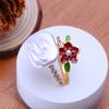 LSOOYH Natural Freshwater Big Baroque Pearl Rings For Women Classic Gold Silver Color Wedding Ring Anniversary Birthday Gifts