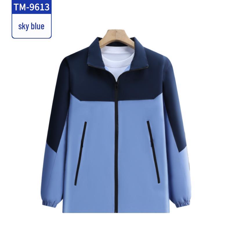 Custom Cultural Windbreaker: Color-Blocked Stand-Up Collar Jacket