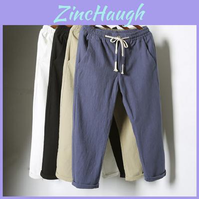 Damen High Waist Locker Baumwolle Haremshose Mit Bequemem Und Modischem Neunten Design