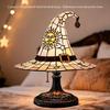 Shelf Display Hat Table Lamp for Halloween Indoor Room Display, USB Resin Accent Light for Party Tables, Entryway Spots, and Home Use