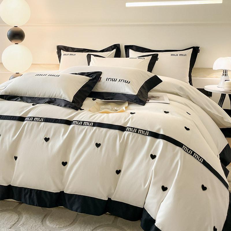 200 Long-Staple Cotton 4Pcs Cotton Pure Cotton Light Luxury Quilt Cover, Bed Sheet High-End Bedding