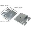 Mcredy 4 PCS Heavy Duty Universal Wood Bed Rail Hook Plates for Frame Bracket Headboard Footboard Replacement Parts, Screws Included