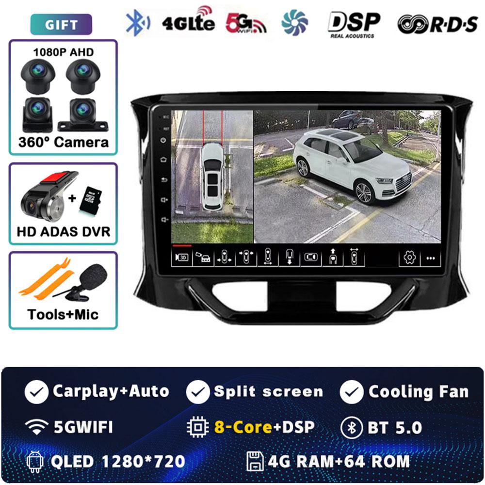 Android 14 Carplay Auto For LADA X Ray Xray 2015 - 2019 Car Radio Player Multimedia Stereo Navigation 4G+WIFI Head Unit Video BT