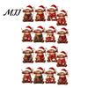 Flat Wood Xmas Decorations Highland Cow Christmas Ornament Set, 2D Wooden Cute Gift Items Hanging Decor with String, Holiday Tree Party Decoration