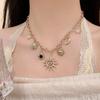 Bohemian Sun Starfish Pendant Necklace for Women Ocean Series Beaded Necklace Casual Personality Party Vacation Jewelry Gifts