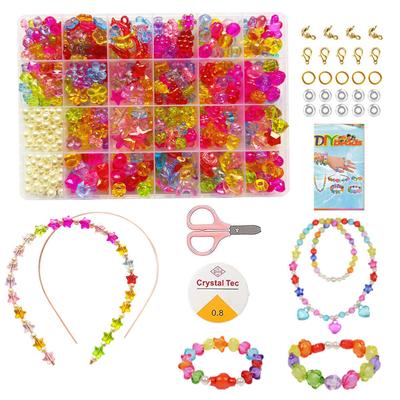 Vytung Beads DIY Accessories Bracelet Bead Toys, 24 Types, Size 2 Colors with Storage Case