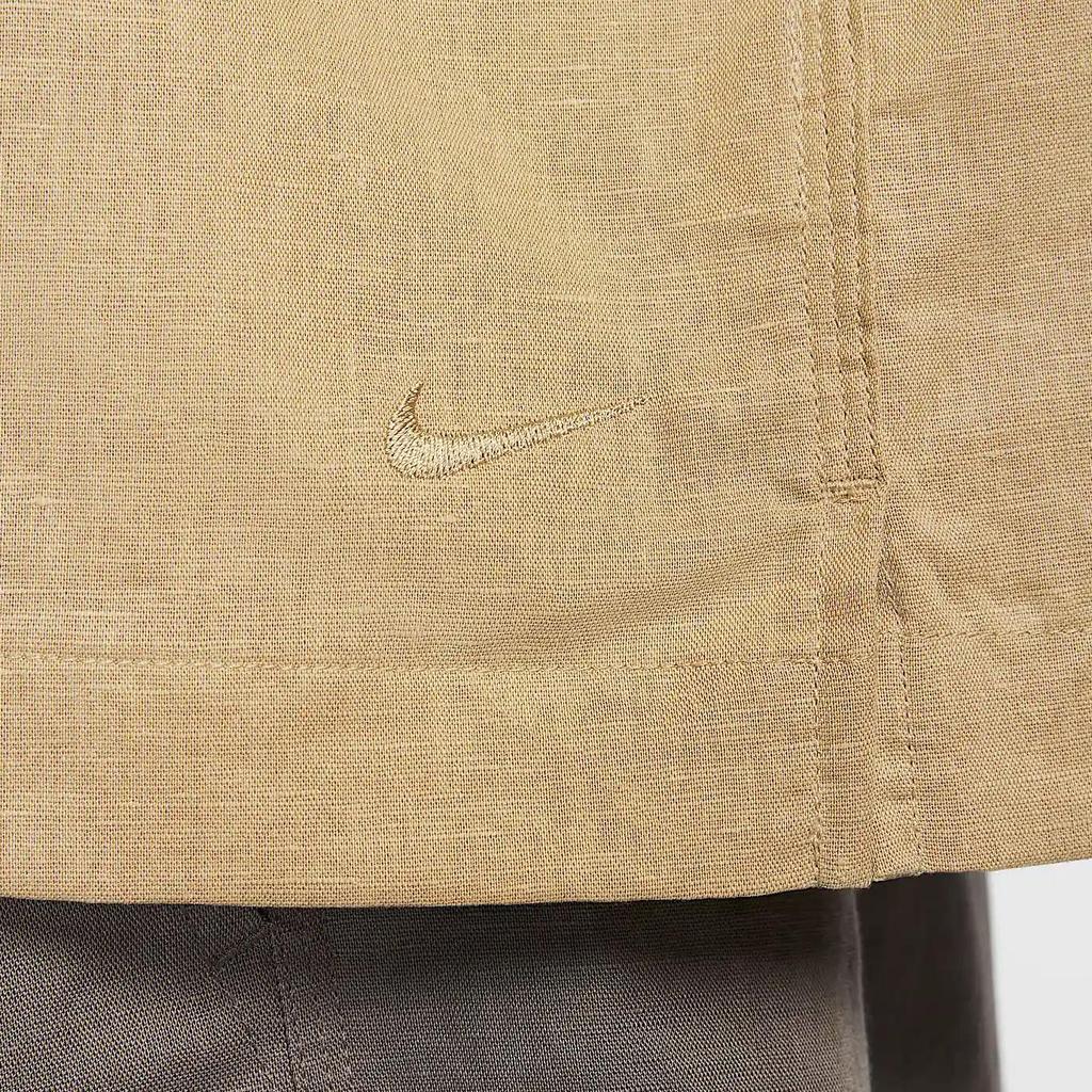 Nike Swoosh Minimalist Fashion Versatile Classic Short Sleeve Shirt Men Shirts Khaki HJ2982-297