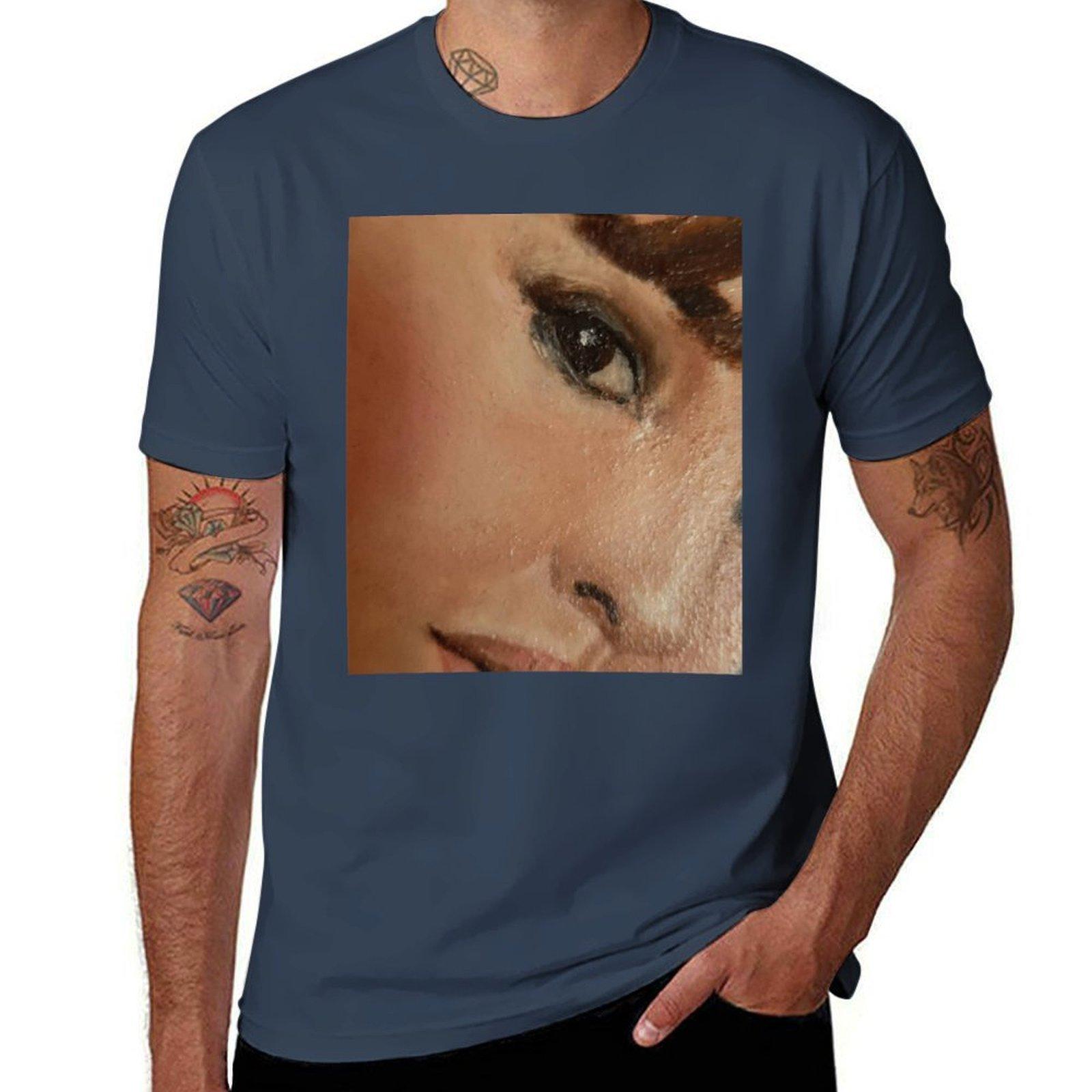 Beautiful girl with brown eyes Monica Bellucci TShirt Plus Size Gym Sports TShirt S