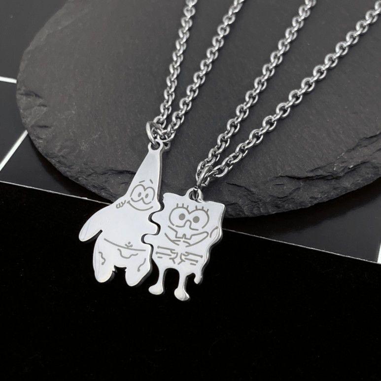 Trendy Hip Hop Couple Necklace Unisex Collarbone Chain Jewelry for Men and Women