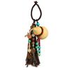 Handwoven Bottle Gourd Tassels Keychain with Natural Cotton Rope Symbolizing Fortunes Keyring Accessories