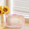 PVC Bowknot Makeup Bag Large Capacity Cute Toiletry Handbag Transparent Travel Wash Bag Bathroom Shower Travel Bag