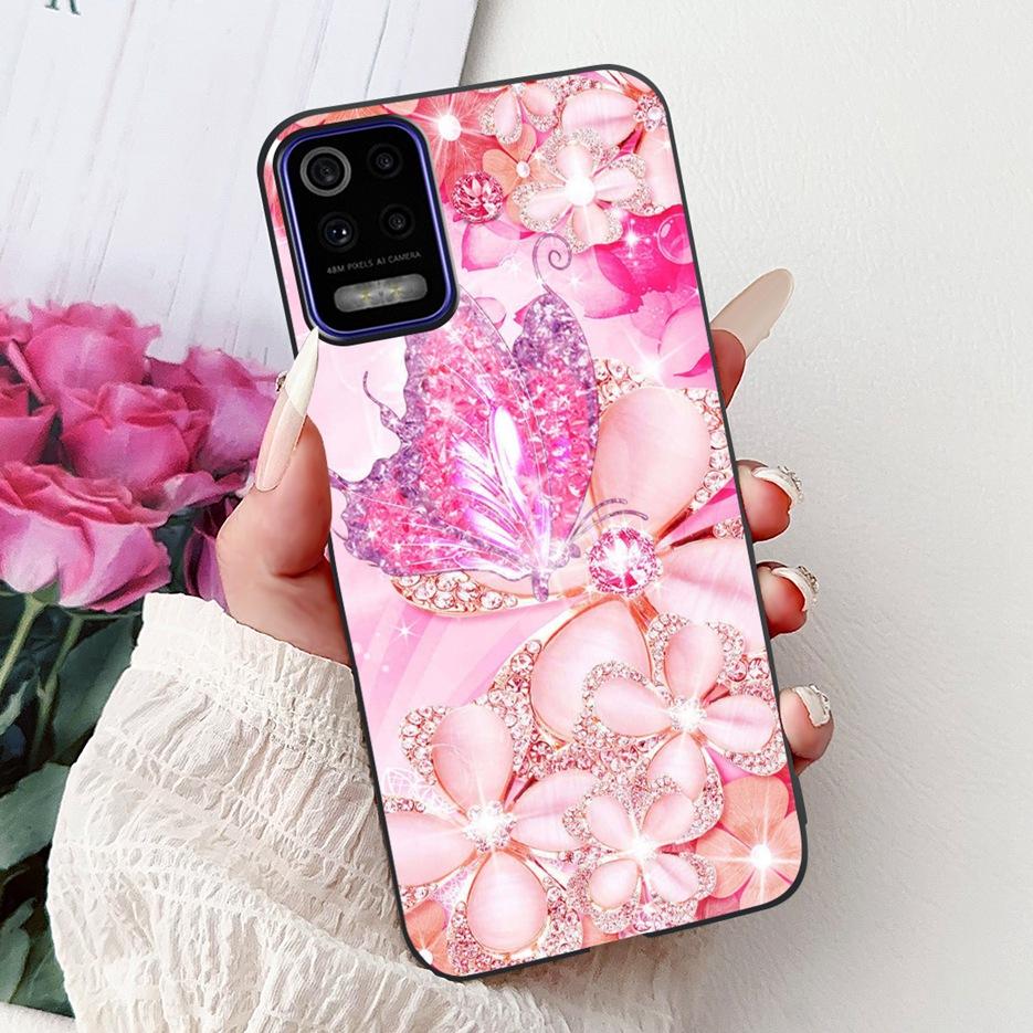 For LG K52 K62 2020 Case LM-K520 LM-K525 Stylish Love Heart Painted Cover Soft TPU Phone Case For LG K62 K 52 LGK52 LGK62 Fundas