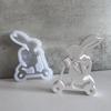 Easter Themed Ornament Mould Flexible Silicone Mold for Rabbit Figurine Decoration Gypsum Mold Jewelry Making Supplies