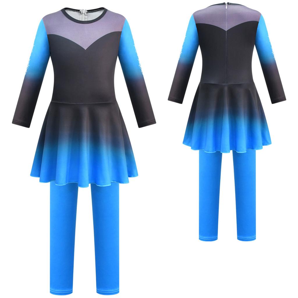 Girls Halloween Costume Jumpsuit Dress Outfit for Stage Performance and Cosplay Party