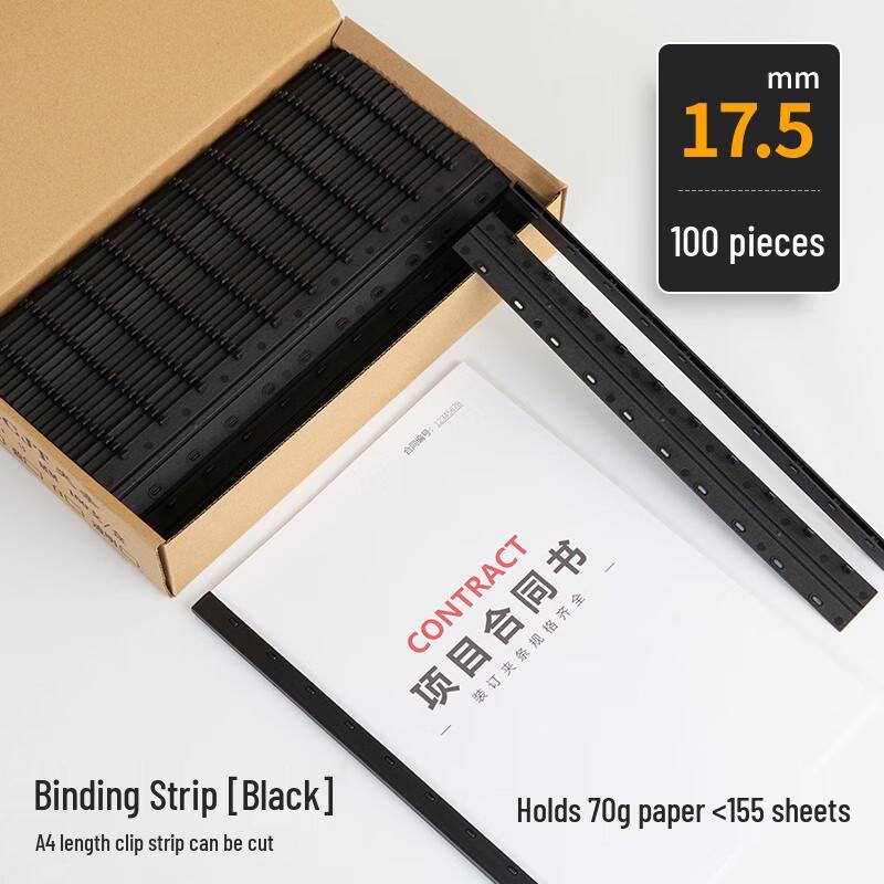10-Hole Plastic Loose-Leaf Binding Strips