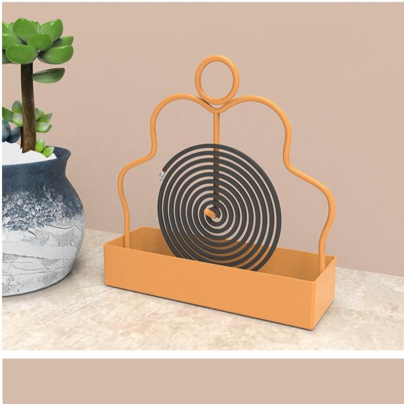 Iron Mosquito Coil Holder Incense Storage Rack Coil Incense Burner Frame Rack For Household Bedroom Patio Repellent Accessories