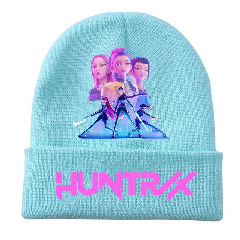 Peripheral Knitted Hat Curled Wool Hat Printed Doudou Hat Outdoor Cold Hat Adult