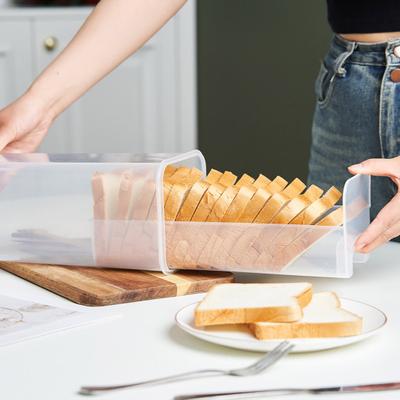 Contenitore Ermetico per Pane Scatola Portaoggetti con Vassoio a Cassetto Coperchio Trasparente Prolunga la Durata di Conservazione Bagel Organizer per Pane da Cucina