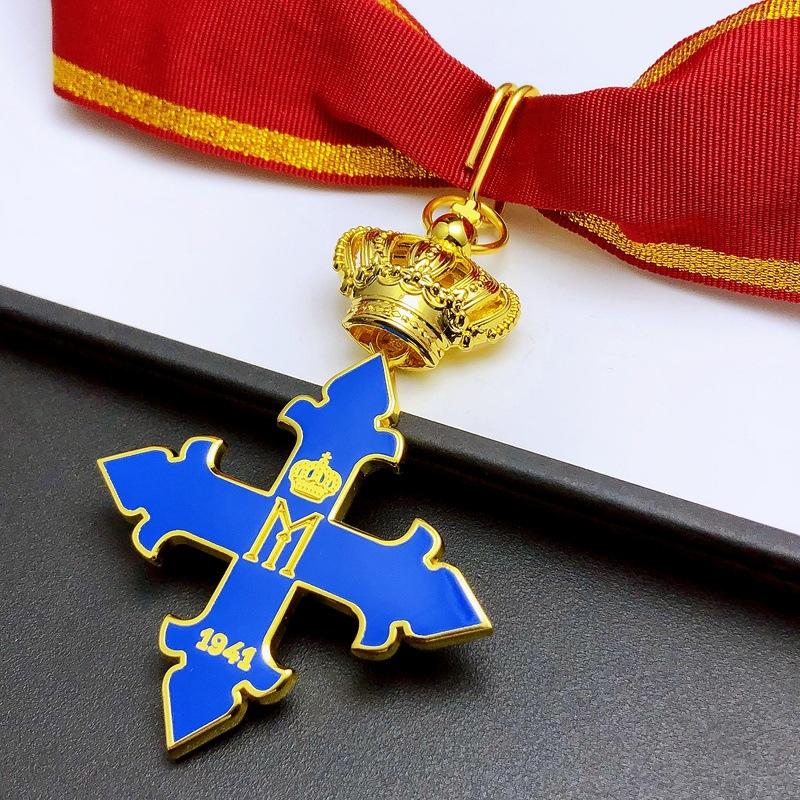 Distintivo Michel Rumeno Livello 2, Distintivo Blu, Distintivo Commemorativo Straniero, Regali da Collezione, Collana, Regalo di Natale, Pensierini per la calza