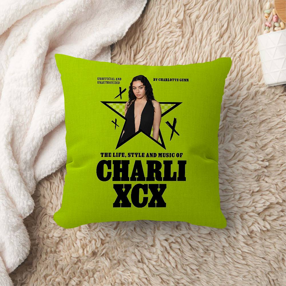 Singer C-Charli X-Xcx B-Brat Lucky Dragon Pillow Cover Sofa Cushion Cover Home Room Decoration Children Gift
