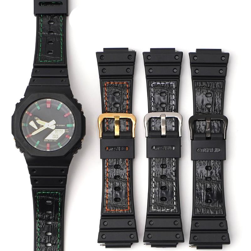 Modified Kit for Casio G-Shock GA-2100 GA-2110 Replacement Men TPU Rubber Quick Release Watch Band Strap Case Bezel Accessories