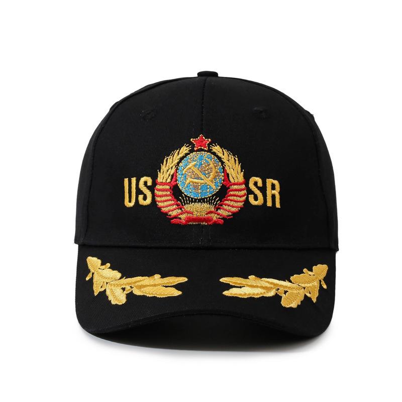 Duck Soviet Sunscreen Outdoor Cotton Baseball Cap Cc Red Tongue Cap Cp Sunshade Revolution Men's and Women's Letter Embroidered Baseball Cap