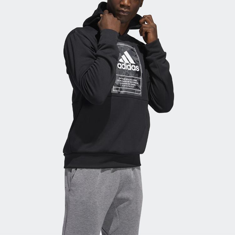 Adidas Sweatshirts Men's Black Hooded Moderate Regular GE5519