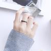 Japanese Minimalist 18k Rose Gold Black Bean Fashion Ring for Women