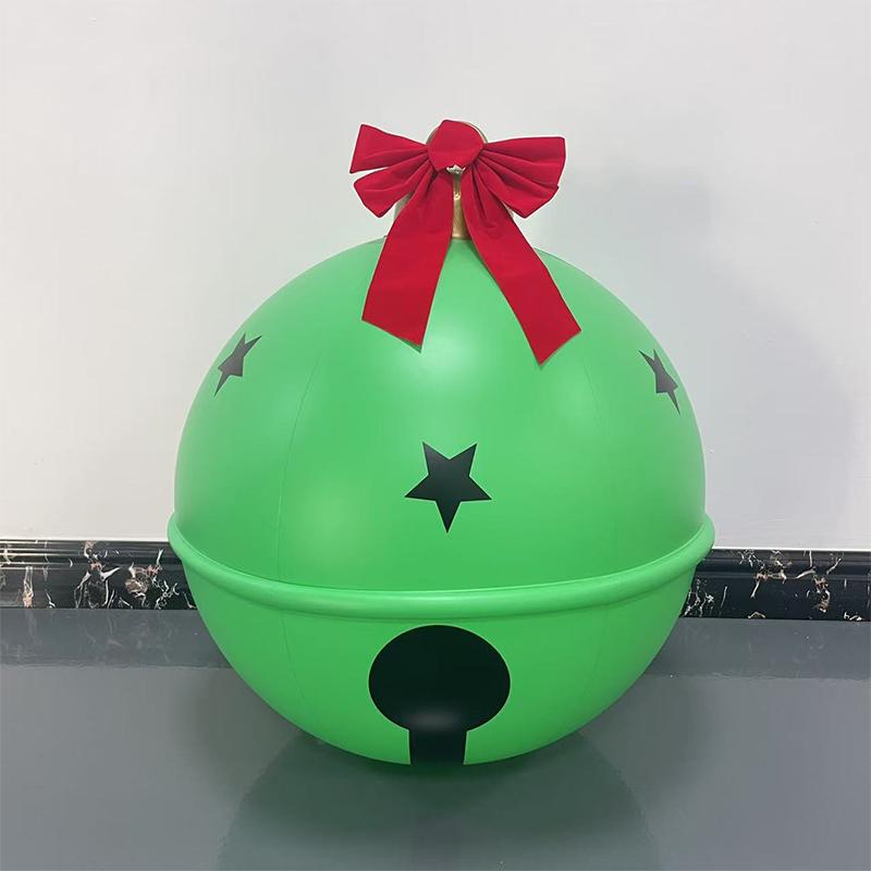 60 см Рождественский Колокольчик Надувной Шар Гигантский ПВХ Украшенный Звонкий Колокольчик Украсить Колокольчик На Улицу Рождественский Воздушный Шар Украшение 60cm