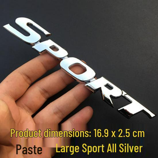 3D Sport Metal Car Logo Emblem - Modified Vehicle Decal for Tail, Door, and Side Panels