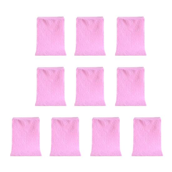 

10 шт. модное банное полотенце из толстой антидеформированной микрофибры из микрофибры с высокой впитывающей способностью, банное полотенце, аксессуар для ванны розовый