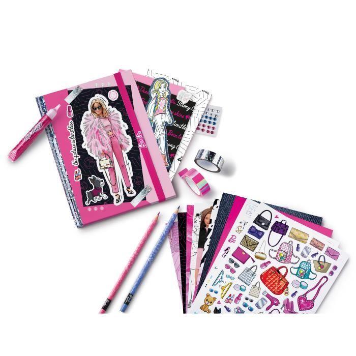 Kit de scrapbooking - maped creativ - barbie - 55 accessoires - a partir de 7 ans - multicolore