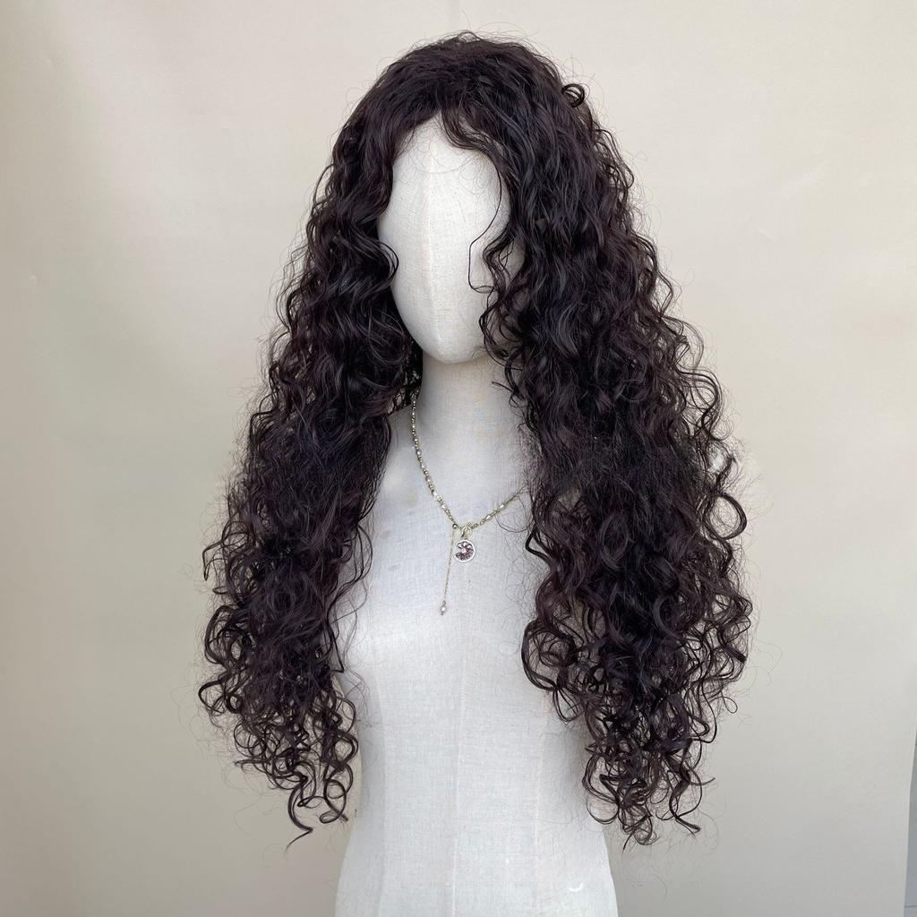 Ashely Long Curly Hair Pink Wig for Women 26inch Cute Heat Resistant Friendly Cosplay Wig Headband Synthetic Wigs for Daily Use