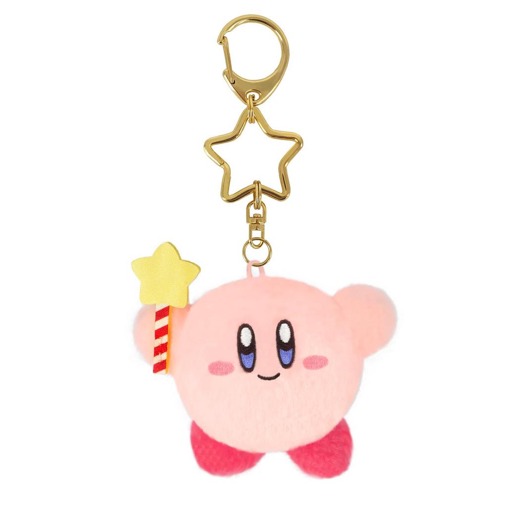 Kirby Star Mini Mofu Mascot Keychain Plush Toy Star Rod [Sanei Boeki]